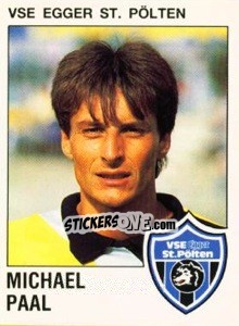 Sticker Michael Paal - Österreichische Fußball-Bundesliga 1991-1992 - Panini