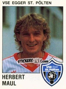 Sticker Herbert Maul - Österreichische Fußball-Bundesliga 1991-1992 - Panini