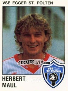 Figurina Herbert Maul - Österreichische Fußball-Bundesliga 1991-1992 n. 77 - Panini
