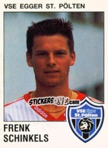 Cromo Frank Schinkels - Österreichische Fußball-Bundesliga 1991-1992 - Panini