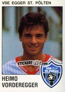 Cromo Heimo Vorderegger - Österreichische Fußball-Bundesliga 1991-1992 - Panini