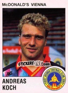 Cromo Andreas Koch - Österreichische Fußball-Bundesliga 1991-1992 - Panini