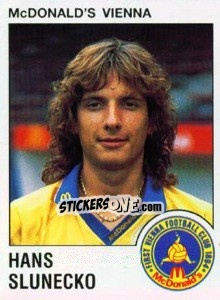 Sticker Hans Slunecko - Österreichische Fußball-Bundesliga 1991-1992 - Panini