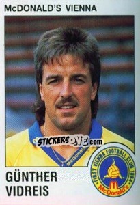 Sticker Günther Vidreis - Österreichische Fußball-Bundesliga 1991-1992 - Panini
