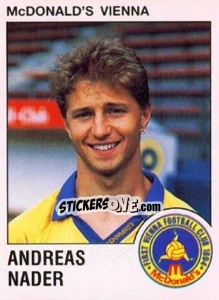 Figurina Andreas Nader - Österreichische Fußball-Bundesliga 1991-1992 - Panini