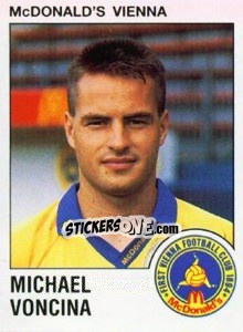 Sticker Michael Voncina - Österreichische Fußball-Bundesliga 1991-1992 - Panini