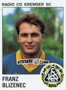 Sticker Franz Blizenec - Österreichische Fußball-Bundesliga 1991-1992 - Panini