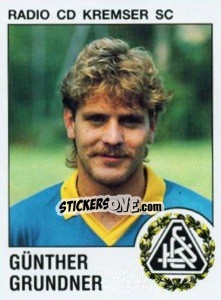 Cromo Günther Grundner - Österreichische Fußball-Bundesliga 1991-1992 - Panini