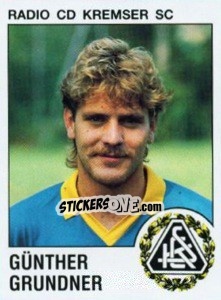 Cromo Günther Grundner - Österreichische Fußball-Bundesliga 1991-1992 n. 118 - Panini
