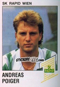 Sticker Andreas Poiger - Österreichische Fußball-Bundesliga 1991-1992 - Panini