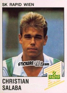 Figurina Christian Salaba - Österreichische Fußball-Bundesliga 1991-1992 n. 134 - Panini