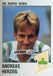 Sticker Andreas Herzog - Österreichische Fußball-Bundesliga 1991-1992 - Panini