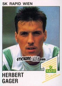 Sticker Herbert Gager - Österreichische Fußball-Bundesliga 1991-1992 - Panini