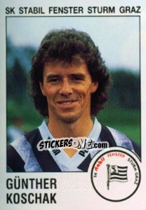 Sticker Günther Koschak - Österreichische Fußball-Bundesliga 1991-1992 - Panini