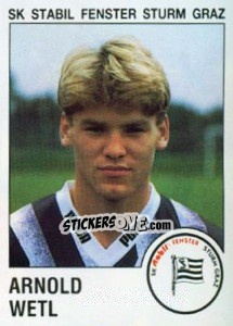 Sticker Arnold Wetl - Österreichische Fußball-Bundesliga 1991-1992 - Panini