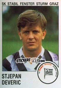Sticker Stjepan Deveric - Österreichische Fußball-Bundesliga 1991-1992 n. 162 - Panini