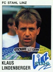 Sticker Klaus Lindenberger - Österreichische Fußball-Bundesliga 1991-1992 n. 165 - Panini