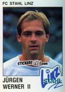 Cromo Jürgen Werner - Österreichische Fußball-Bundesliga 1991-1992 - Panini
