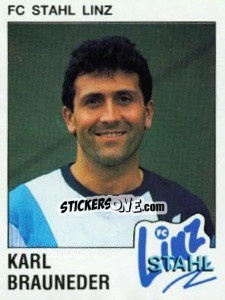 Sticker Karl Brauneder - Österreichische Fußball-Bundesliga 1991-1992 - Panini