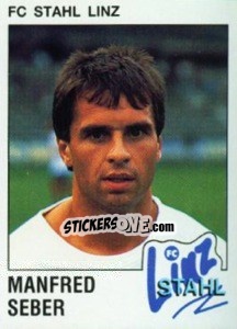 Cromo Manfred Seber - Österreichische Fußball-Bundesliga 1991-1992 - Panini