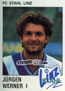 Cromo Jürgen Werner - Österreichische Fußball-Bundesliga 1991-1992 - Panini