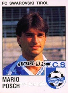 Figurina Mario Posch - Österreichische Fußball-Bundesliga 1991-1992 n. 187 - Panini
