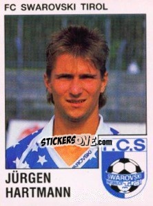 Figurina Jürgen Hartmann - Österreichische Fußball-Bundesliga 1991-1992 n. 192 - Panini