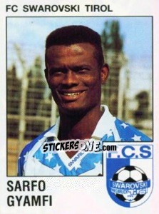 Figurina Sarfo Gyamfi - Österreichische Fußball-Bundesliga 1991-1992 n. 195 - Panini