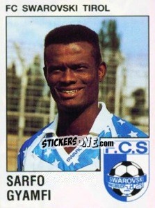 Cromo Sarfo Gyamfi - Österreichische Fußball-Bundesliga 1991-1992 - Panini