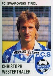 Sticker Christoph Westerthaler - Österreichische Fußball-Bundesliga 1991-1992 n. 198 - Panini