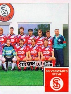 Figurina Team Photo - Österreichische Fußball-Bundesliga 1991-1992 n. 218 - Panini