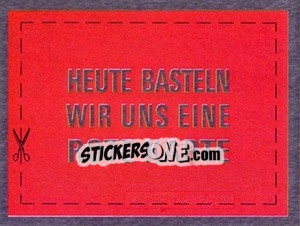 Sticker Heute Basteln wir uns eine rote Karte - Österreichische Fußball-Bundesliga 1991-1992 n. NN4 - Panini