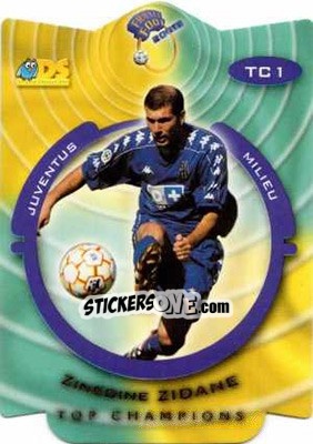 Sticker Zinedine Zidane - France Foot 1999-2000 n. TC1 - Ds