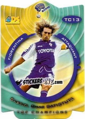 Sticker Gabriel Omar Batistuta - France Foot 1999-2000 n. TC13 - Ds