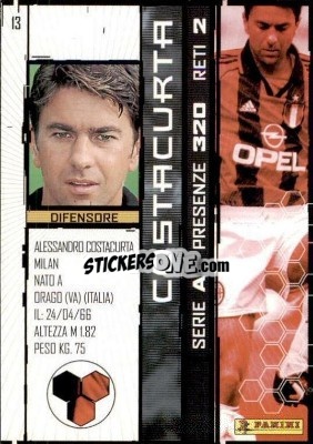 Sticker Costacourta - Calcio Cards 1999-2000 n. 13 - Panini