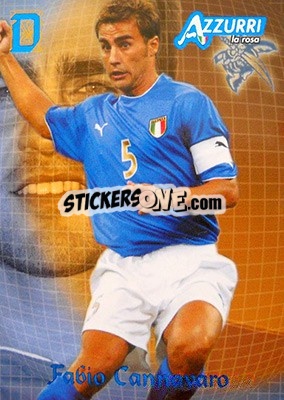 Sticker Cannavaro - Azzurri Trading Cards 2004 n. 8 - Panini