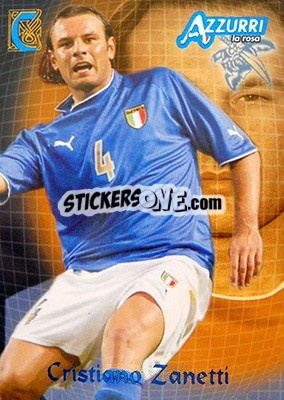 Sticker Cristiano Zanetti - Azzurri Trading Cards 2004 n. 24 - Panini