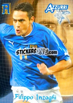 Sticker Filippo Inzaghi - Azzurri Trading Cards 2004 n. 30 - Panini