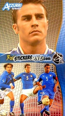Sticker Cannavaro - Azzurri Trading Cards 2004 n. 40 - Panini