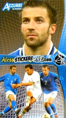 Sticker Del Piero - Azzurri Trading Cards 2004 n. 45 - Panini