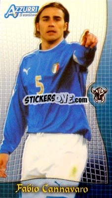 Sticker Cannavaro - Azzurri Trading Cards 2004 n. 50 - Panini