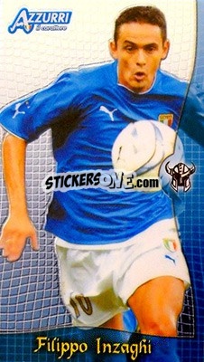 Sticker Filippo Inzaghi - Azzurri Trading Cards 2004 n. 56 - Panini