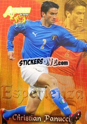 Figurina Panucci: espirienza - Azzurri Trading Cards 2004 - Panini
