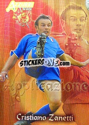 Cromo Zanetti: Applicazione - Azzurri Trading Cards 2004 n. 62 - Panini