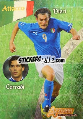 Sticker Attaco - Azzurri Trading Cards 2004 n. 74 - Panini