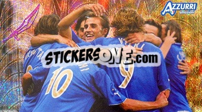 Figurina Abbraccio - Azzurri Trading Cards 2004 n. 77 - Panini