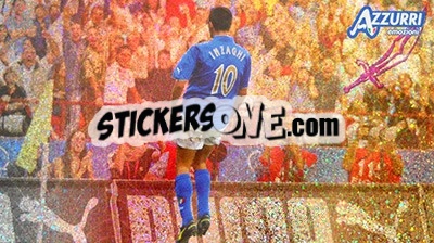 Sticker Superpippo (Filippo Inzaghi) - Azzurri Trading Cards 2004 n. 79 - Panini