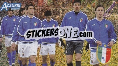 Sticker Lo sguardo della vittoria - Azzurri Trading Cards 2004 n. 82 - Panini