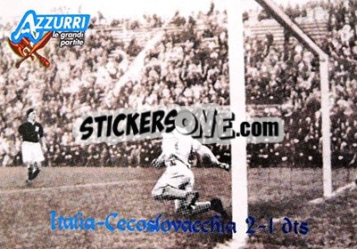 Sticker Italia-Cecoslovacchia 1934 - Azzurri Trading Cards 2004 n. 104 - Panini