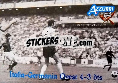 Sticker Italia-Germania Ovest 1970 - Azzurri Trading Cards 2004 n. 107 - Panini